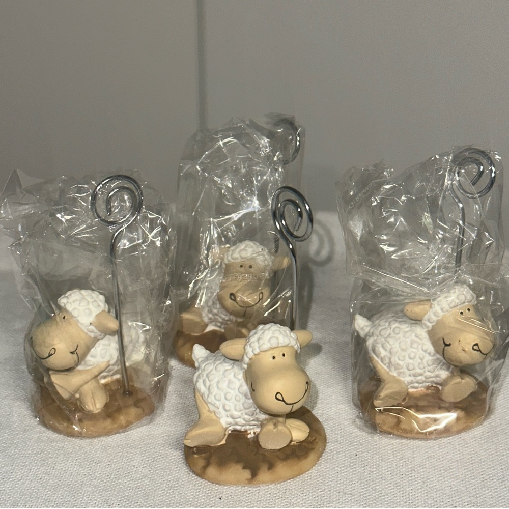 Table placement card holder set of 4